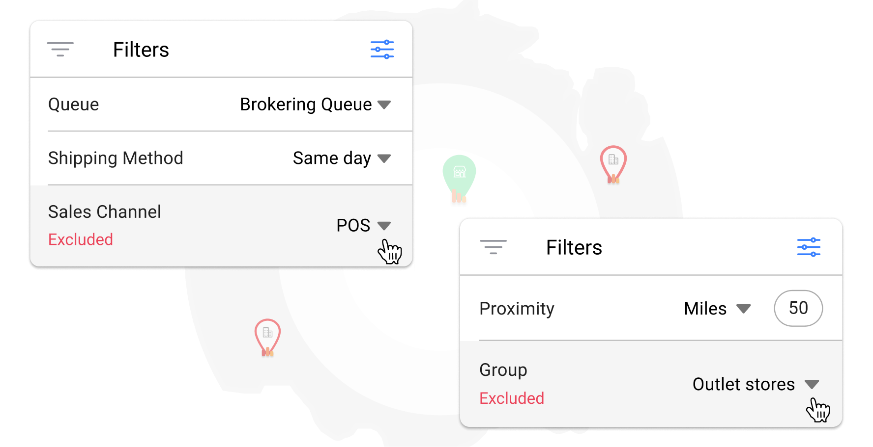 excludeFiltersorderRouting